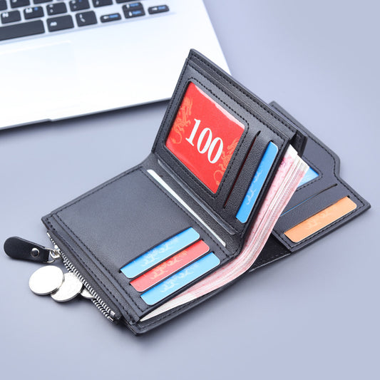 Men's Short Three Fold Multi Slots Position Men's Wallets