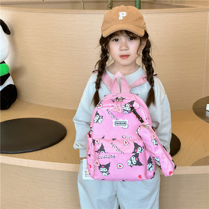 Children's Cartoon Cute Clow Printed Boys Two-piece Children's Backpacks