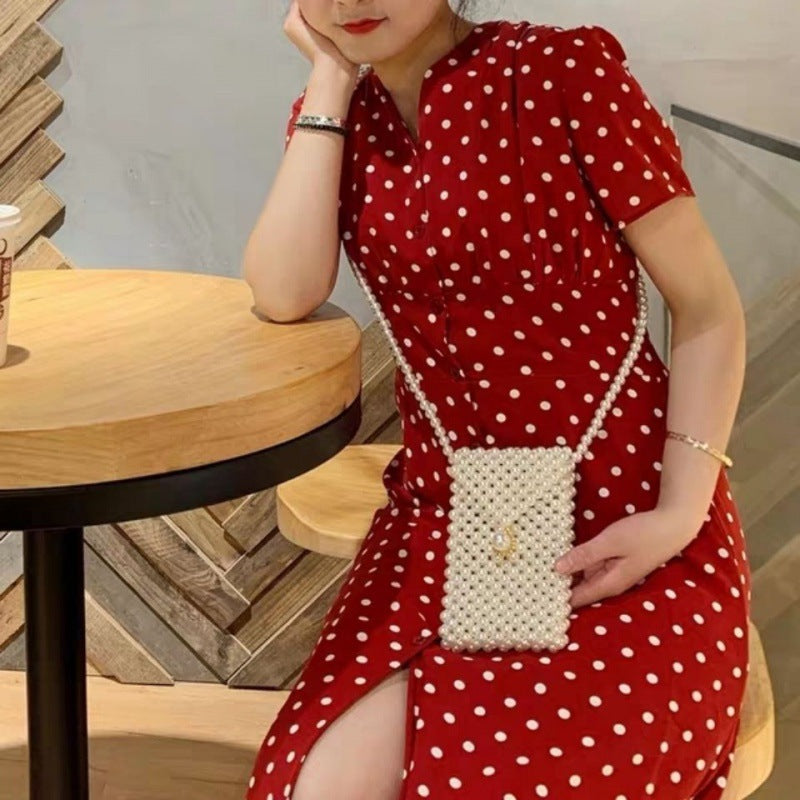 Women's Vintage Pearl Fashion Versatile Mobile Crossbody Bags