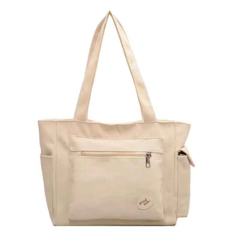 Female Large Capacity Canvas Easy Matching Shoulder Bags