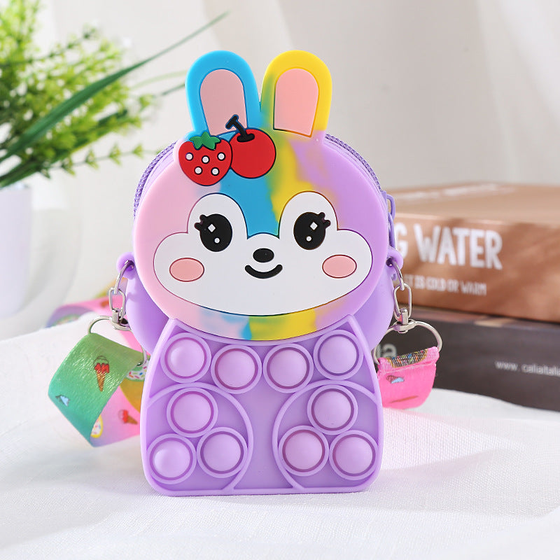 Children's Rabbit Silicone Candy Jelly Storage Hand Coin Purses