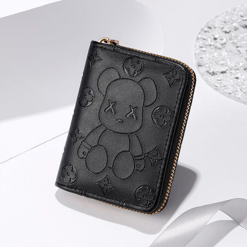 Women's Wind Creative Violent Bear Cute Small Card Holder