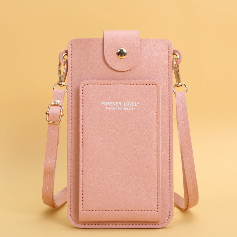 Women's Solid Color Fashion Simple Small License Phone Bags