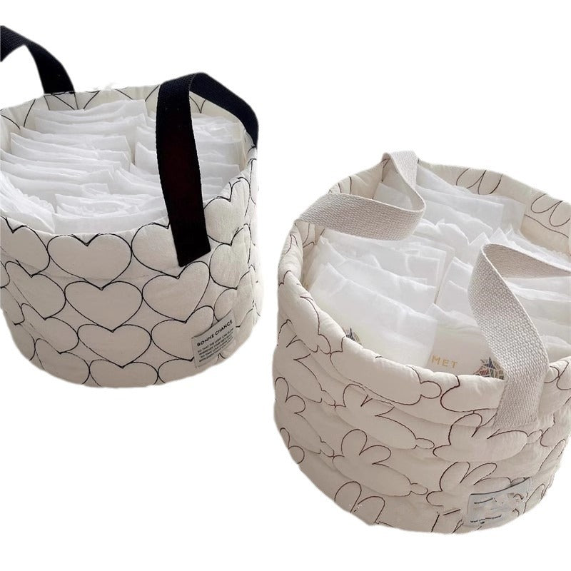 Panier de rangement pour vêtements d'enfants, sacs matelassés pour couches, ménage