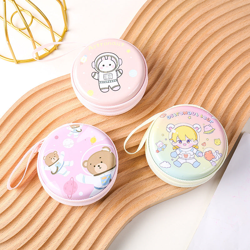 Glamorous Tinplate Earphone Christmas Event Gift Coin Purses