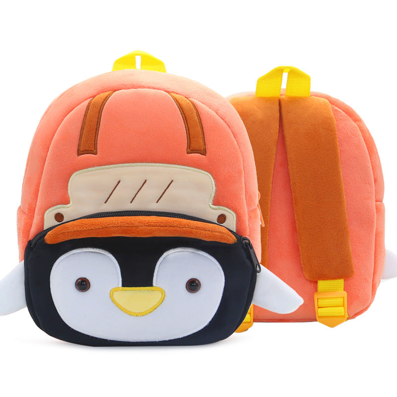 Cute Animal Games Football Boys Plush Children's Backpacks