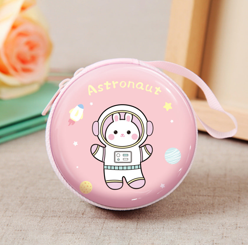 Children's Creative Cute Tinplate Cartoon Change Headset Bags