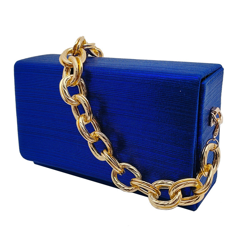 Women's Small Square Featured Chain High-grade Simple Evening Bags