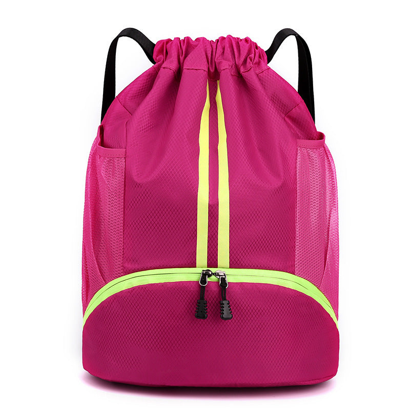 Drawstring Portable Basketball Dry Wet Separation Sports Backpacks