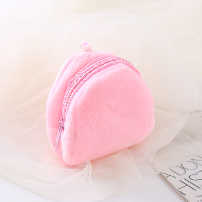 Candy Color Plush Small Solid Simple Coin Purses