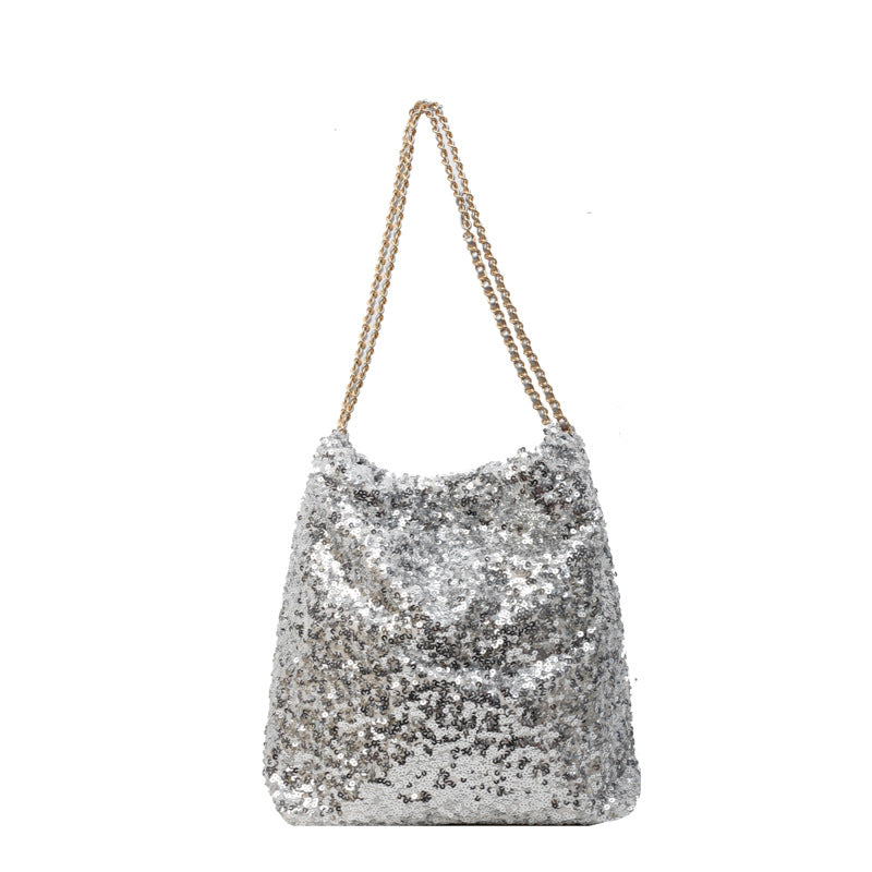 Women's Fashionable Flash Chain Sequin Trendy Retro Crossbody Bags