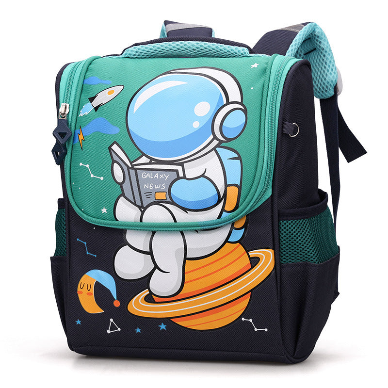 Cartoon Canvas Large Capacity Waterproof Space Kindergarten School Bags