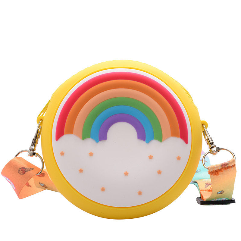 Mignon arc-en-ciel mode coréenne petits sacs à bandoulière pour enfants à la mode