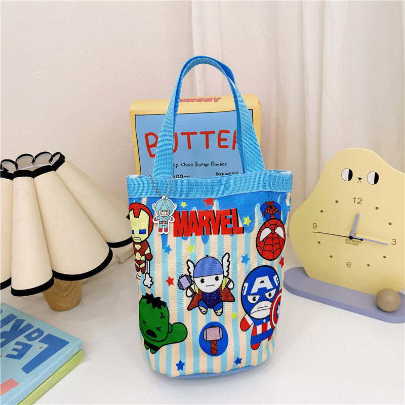 Seau d'anime pour enfants, sacs à bandoulière portables en toile de Style coréen pour enfants