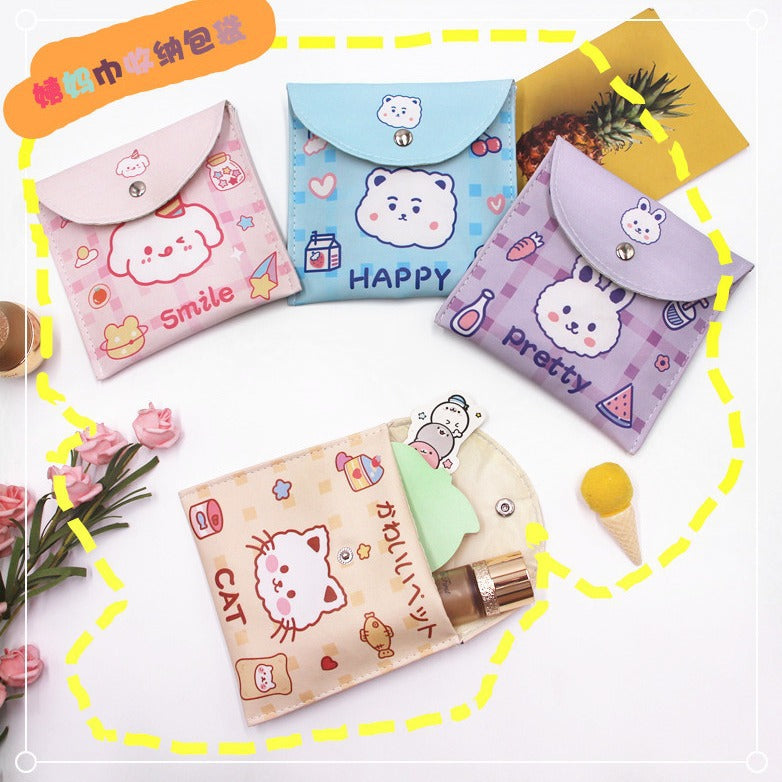 Heart Style Large Capacity Aunt Towel Coin Purses