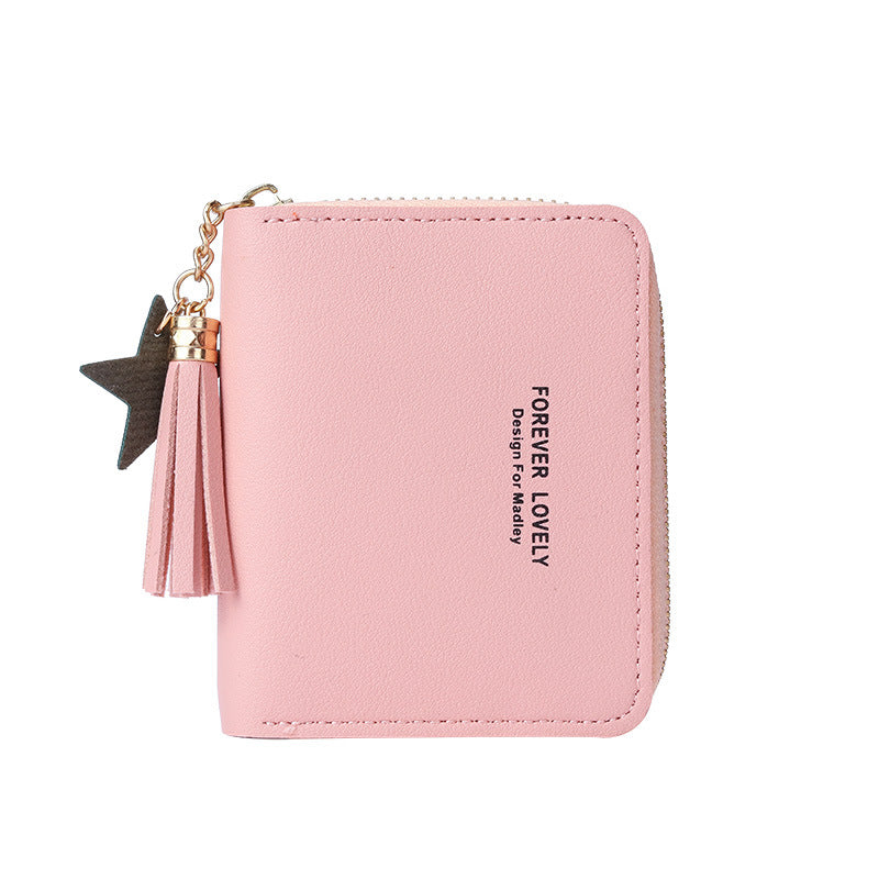 Women's Korean Mini Short Zipper Cute Su Ladies Wallets