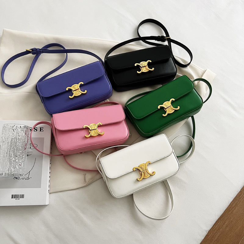 Women's Trendy Fashion Korean Simple Latch Small Crossbody Bags