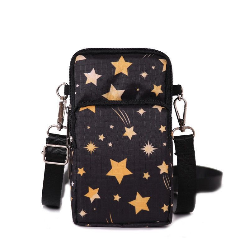 Women's Mobile Mini Large Screen Canvas Halter Phone Bags