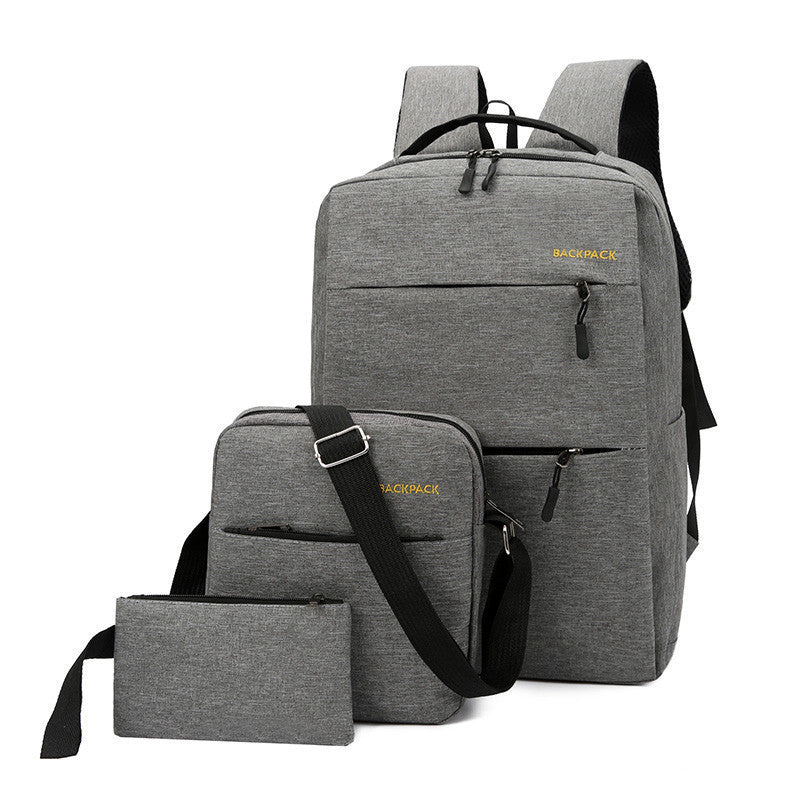 Three-piece Set Male Female Notebook Computer Backpacks