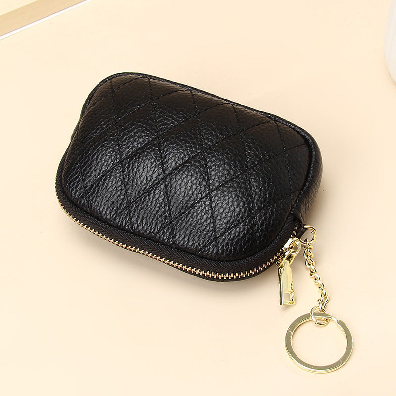 Women's First Layer Cowhide Zipper Small Fashion Coin Purses