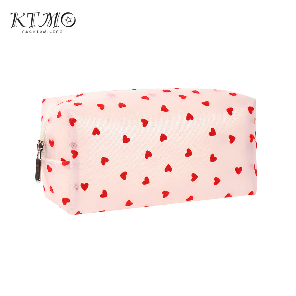 Women's Pillow Environmental Protection Zipper Fresh Thickened Cosmetic Bags