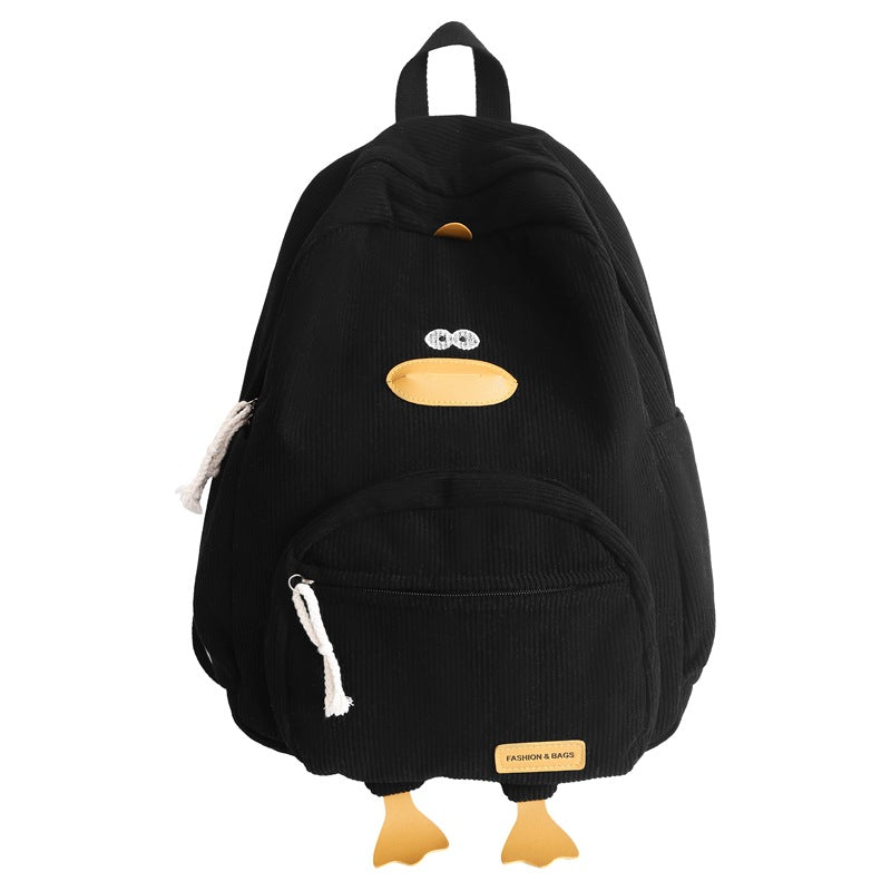 Cartoon Little Duck College High Korean Backpacks