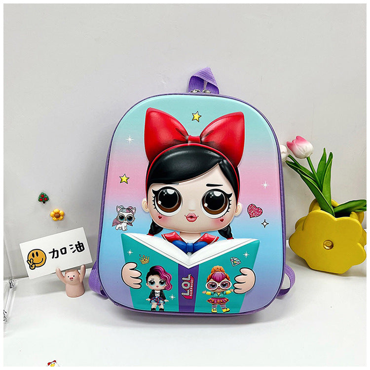 Children's Cartoon Printed Large Capacity Cute Three-dimensional Backpacks