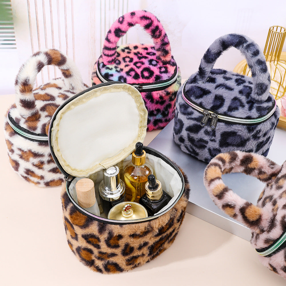 Large Capacity Portable Leopard Print Good-looking Cosmetic Bags