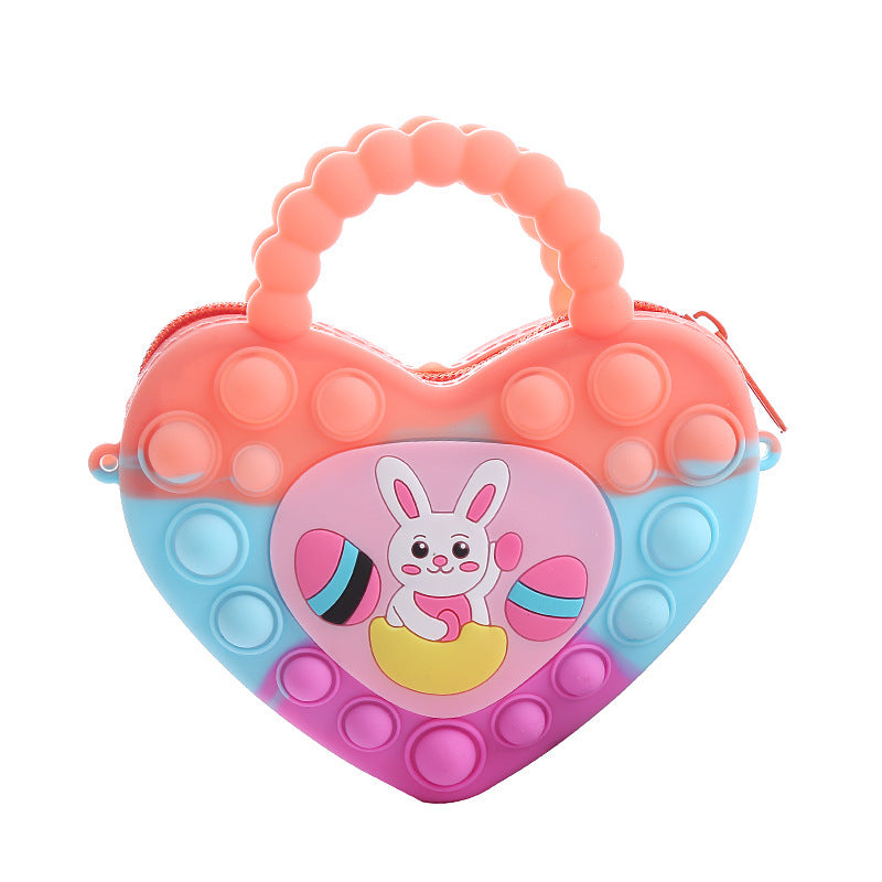 Children's Innovative New Silicone Decompression Change Coin Purses