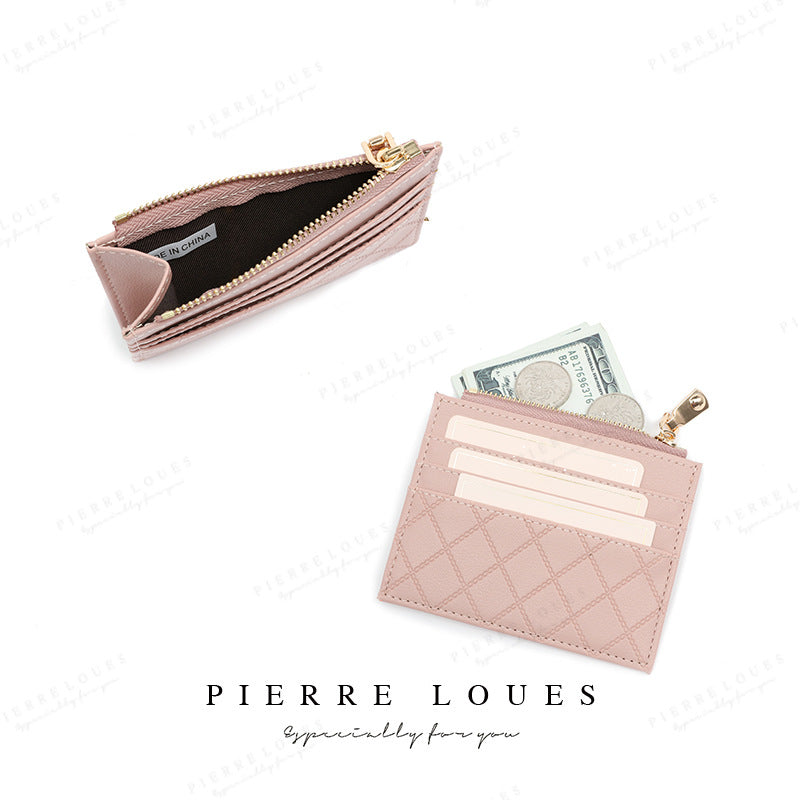 Petit porte-monnaie à fermeture éclair de Style coréen pour femmes, fentes multiples, petit porte-monnaie