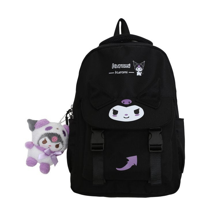 Women's Cartoon Large Capacity Leisure Double Back Middle School Students' Schoolbags