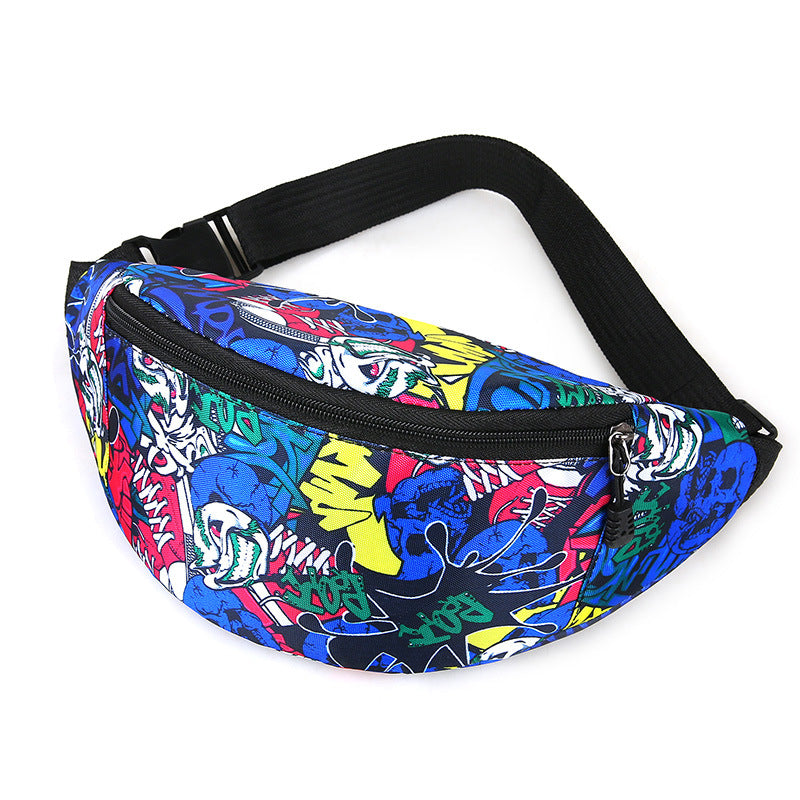 Men's Beautiful Printed Close-fitting Stall Goods Waist Packs