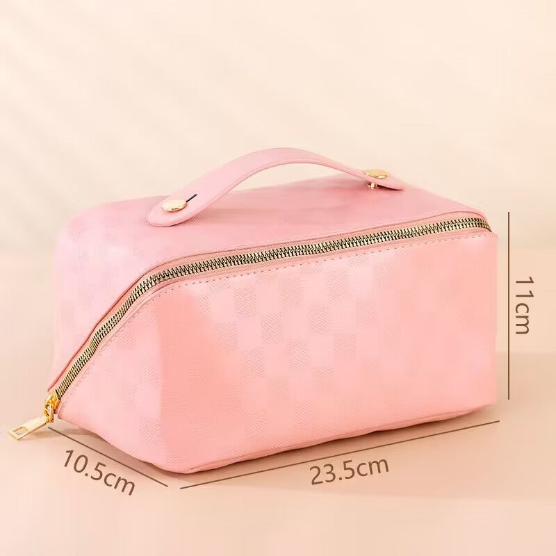 Capacity Convenient Pillow Super Hot Leather Cosmetic Bags