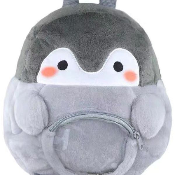 Sacs à dos en peluche de poupée mignonne de dessin animé de pingouin