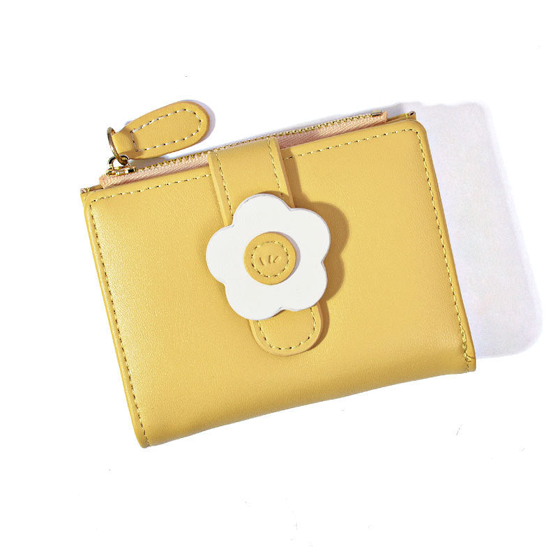 Flower Lady Solid Color Simple None Ladies Wallets