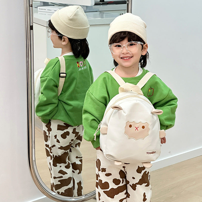 Attractive Stylish Cute Lamb Lightweight Canvas Children's Backpacks