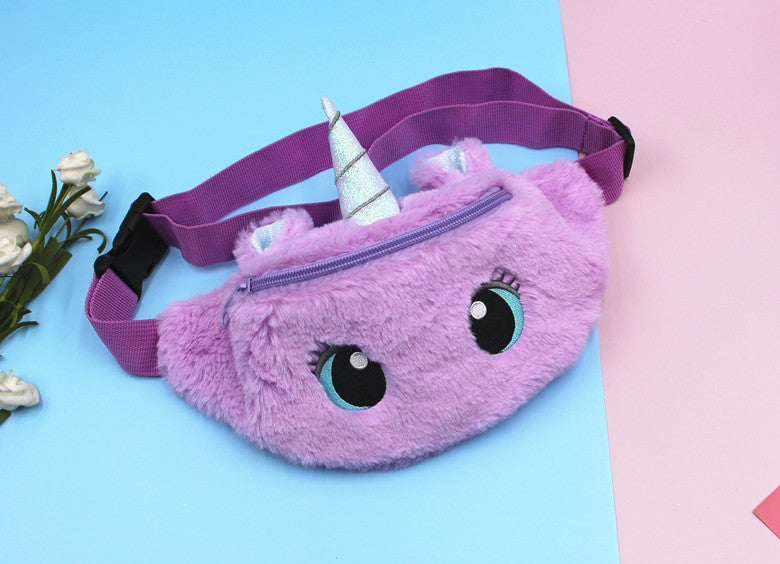 Licorne dessin animé en peluche petits sacs de taille mignons