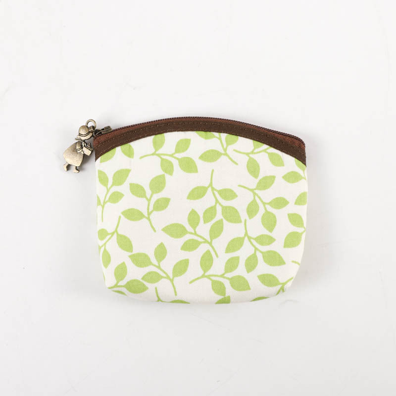 Mini Cute Cotton Print Thick Square Coin Purses