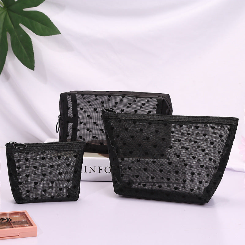 Makeup Wash Mesh Storage Transparent Convenient Cosmetic Bags