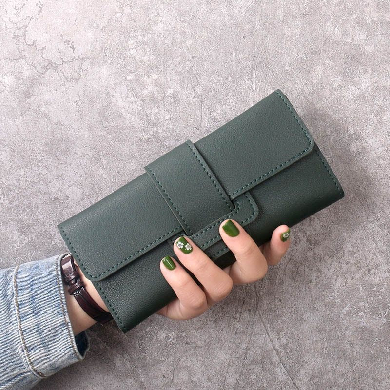 Women's Long Clutch Multifunction Leather Korean Simple Ladies Wallets