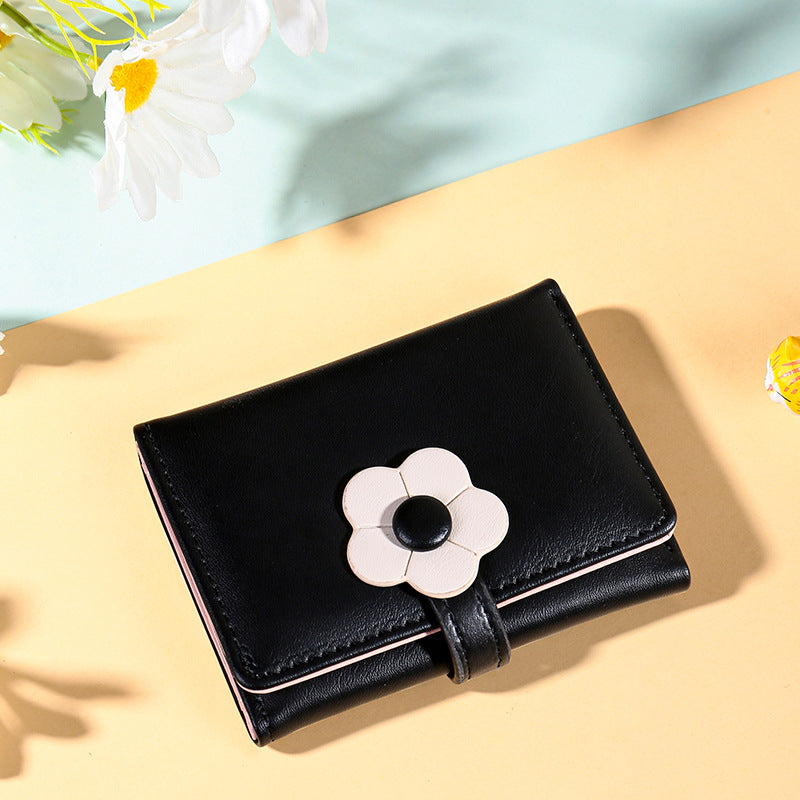 Women's Gift Short Cute Little Flower Fresh Ladies Wallets