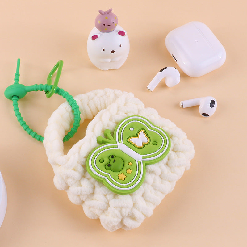 Knitted Earphone Sleeves Apple Protective Female Coin Purses