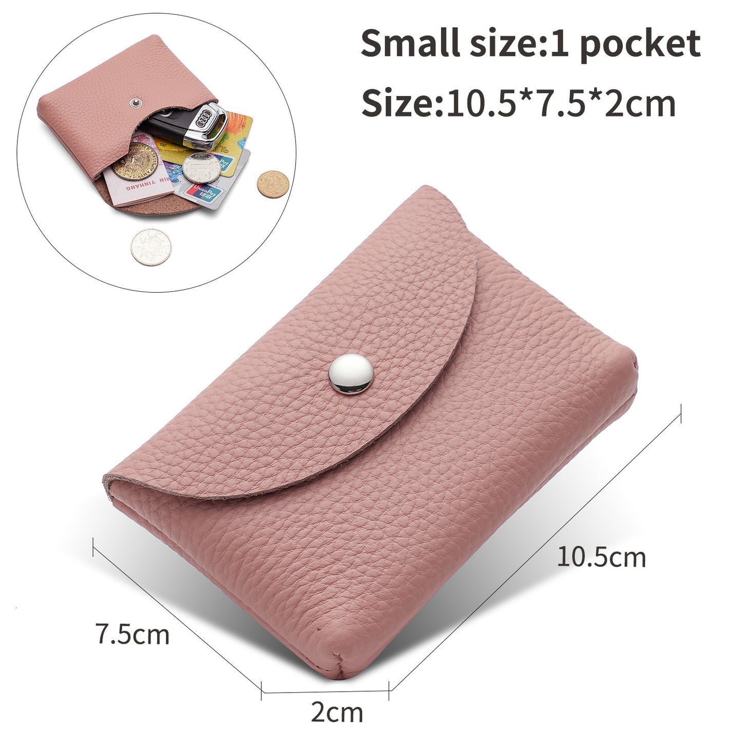 Women's Soft First Layer Cowhide Small Simple Coin Purses