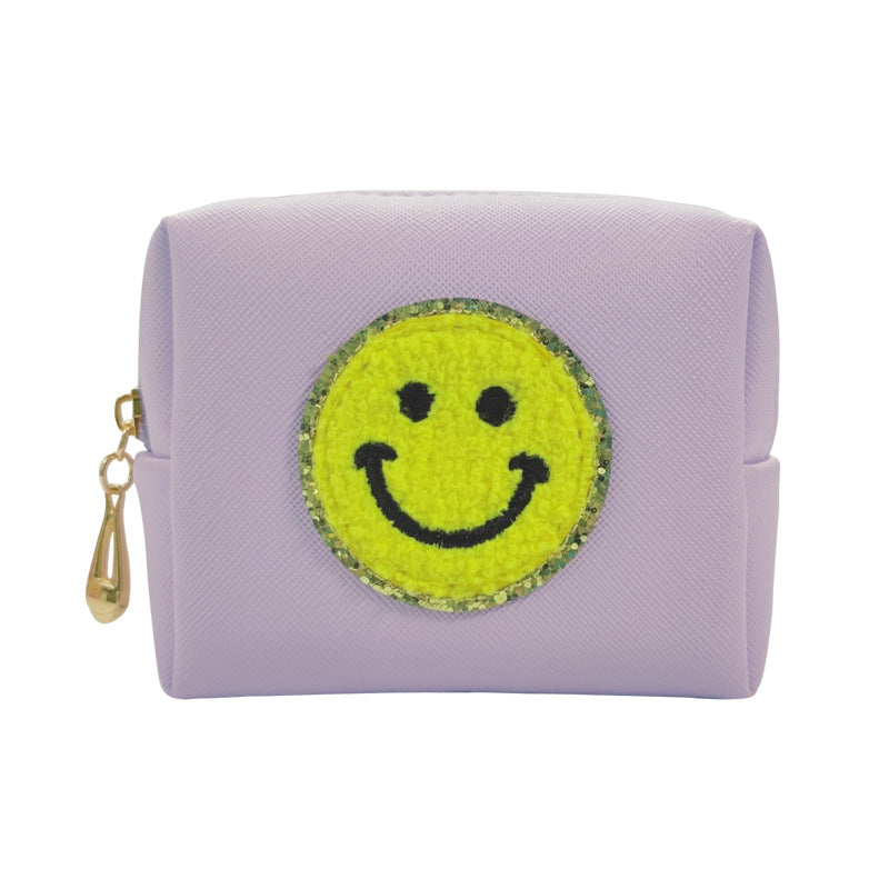 Fashion Towel Embroidered Smiley Face Mini Purses