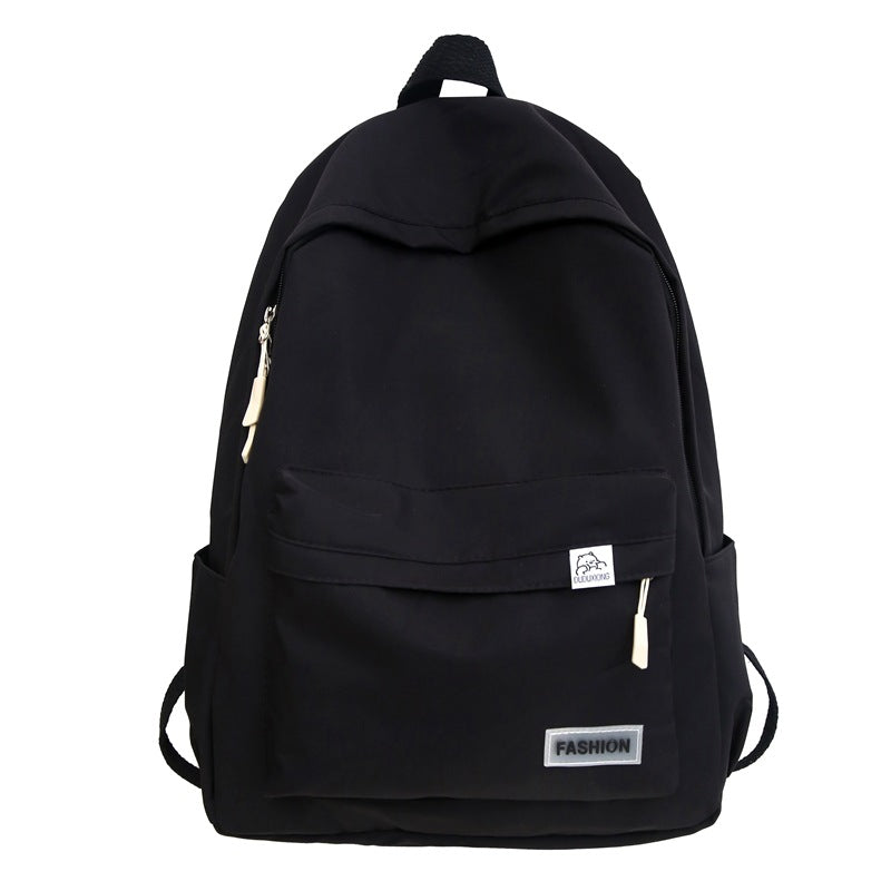 Women's & Men's Color Junior High College Simple Large Backpacks