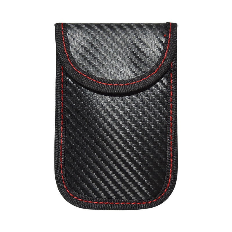 Fashion Car Shielding Carbon Fiber Scanning Key Bags