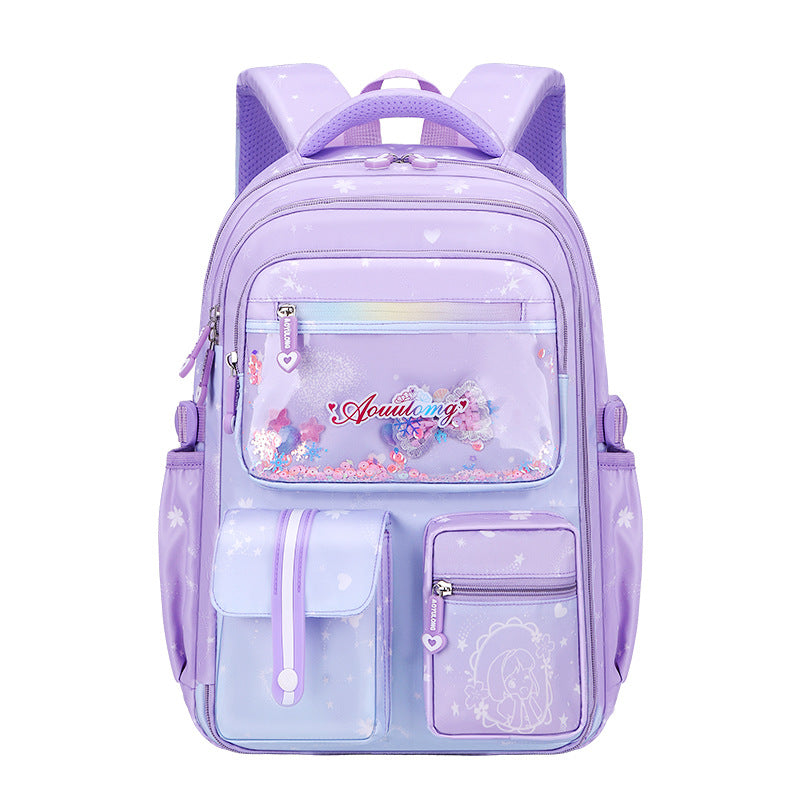 Casual Cartoon Grade Spine Protection Primary Elementary School Students' Schoolbags