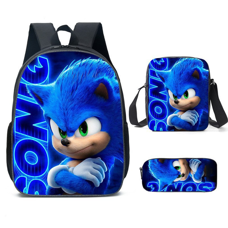 Classy Unique Charming Sonic Cartoon Primary Elementary School Students' Schoolbags