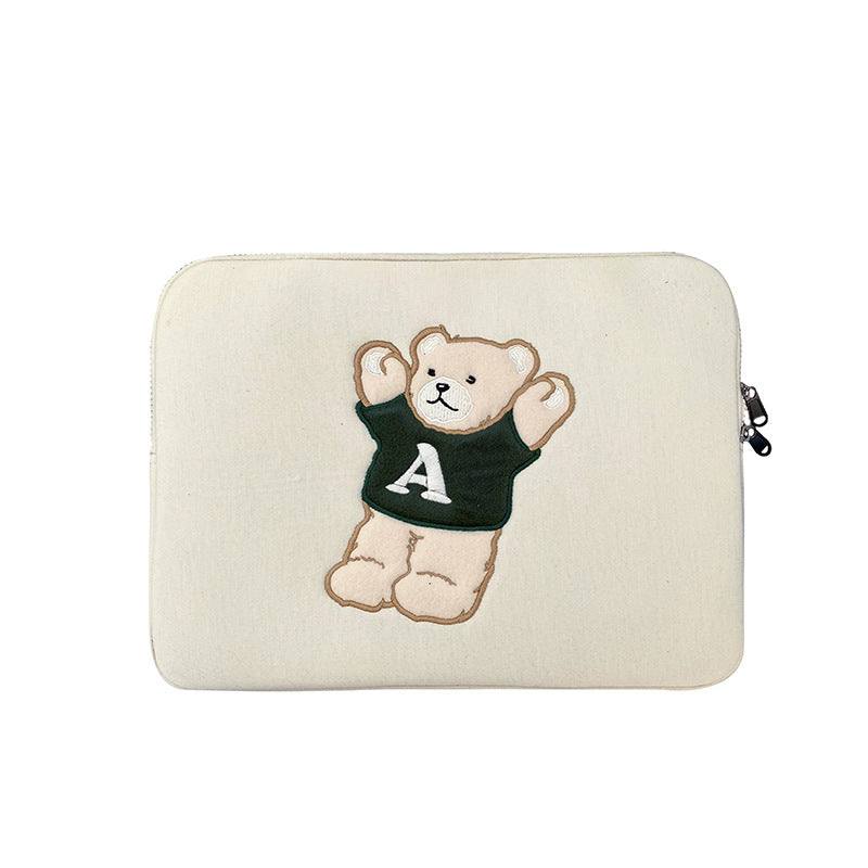 Doublure en pouces de sacs pour tablettes, ours mignon