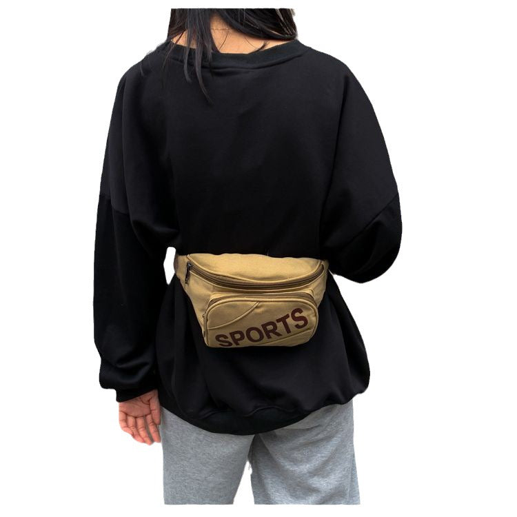 Women's & Men's & Washed Canvas Cashier Mobile Leisure Waist Packs